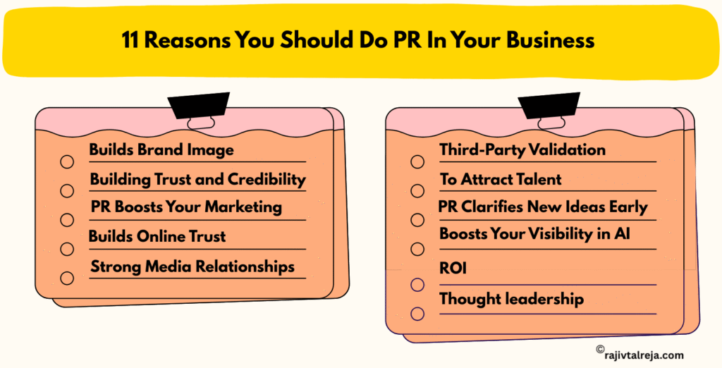 PR importance and its 11 reasons to start PR activities today