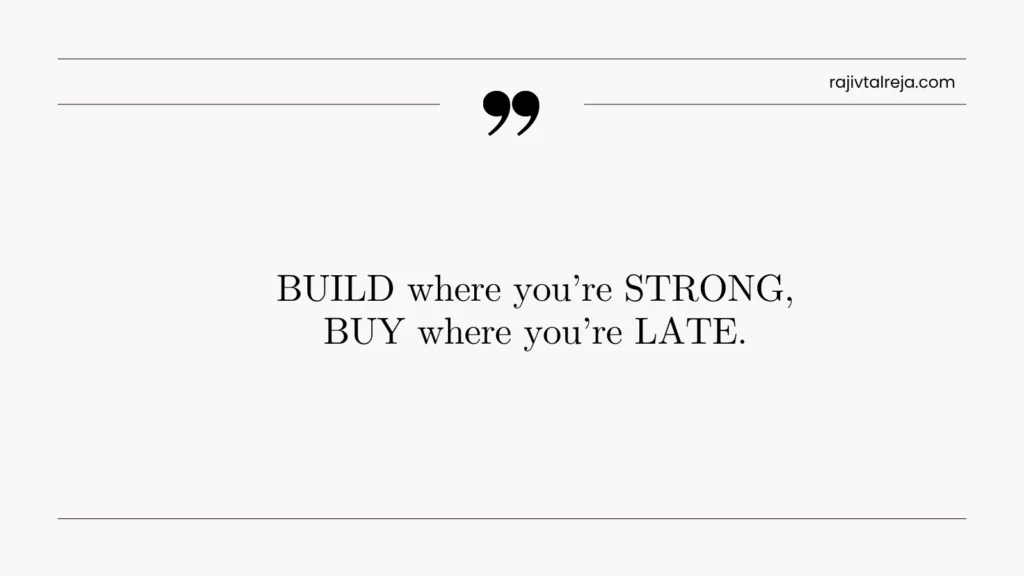 When to build & Buy