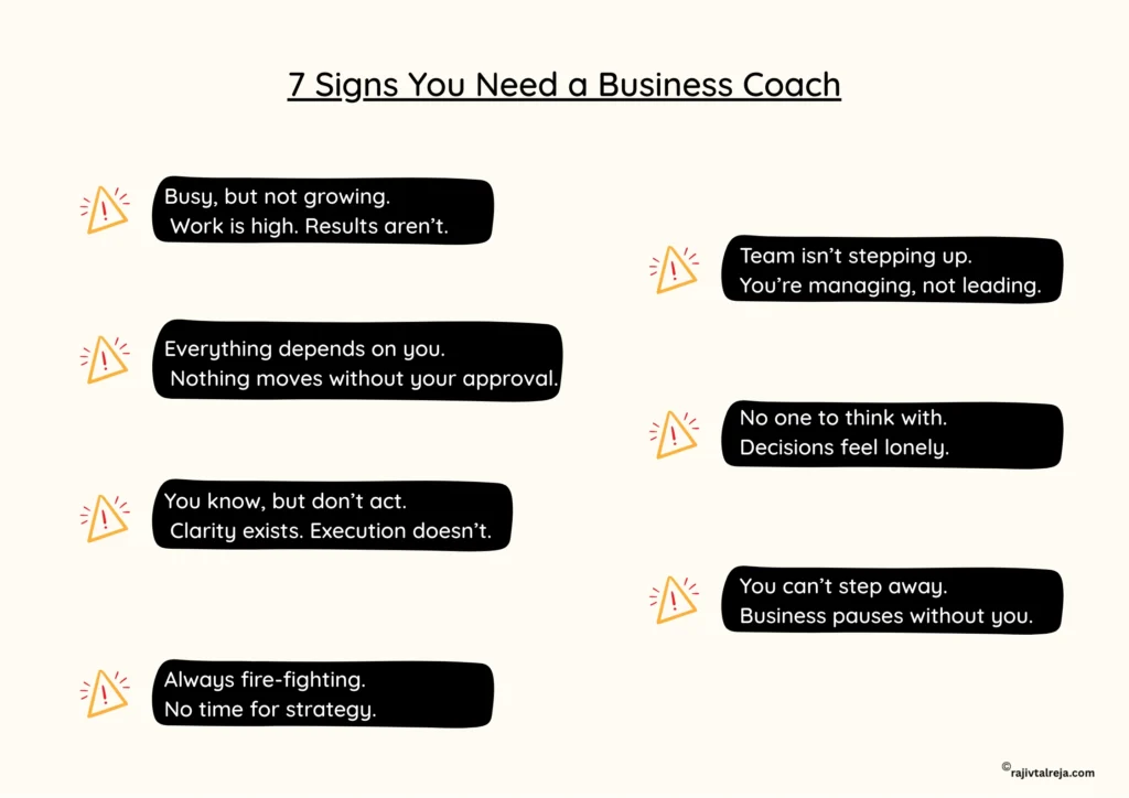 7 signs you need a business coach